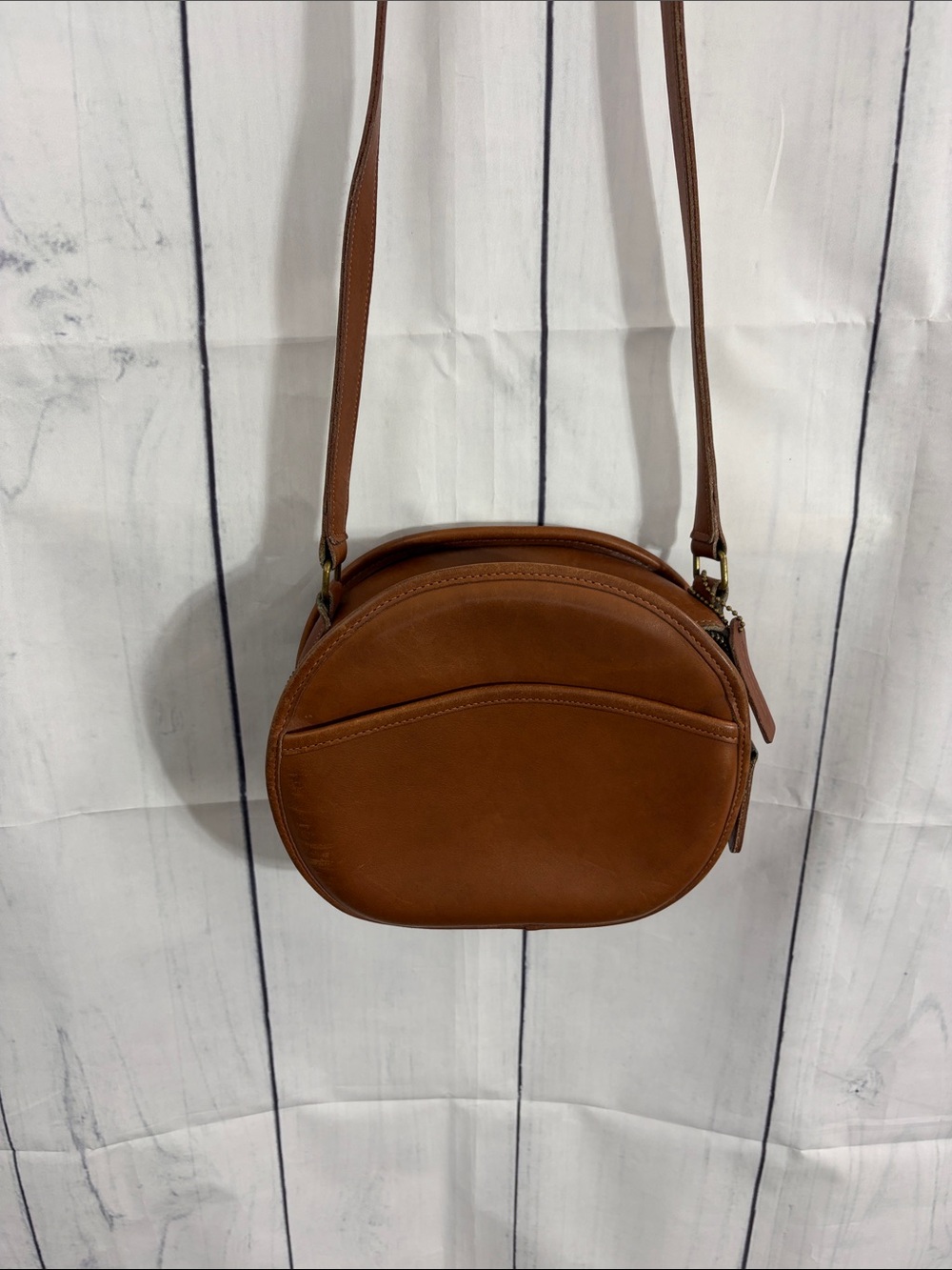 Coach Cognac Round Crossbody Bag